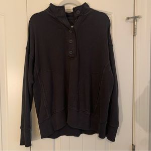 Black American eagle button up sweatshirt, size small